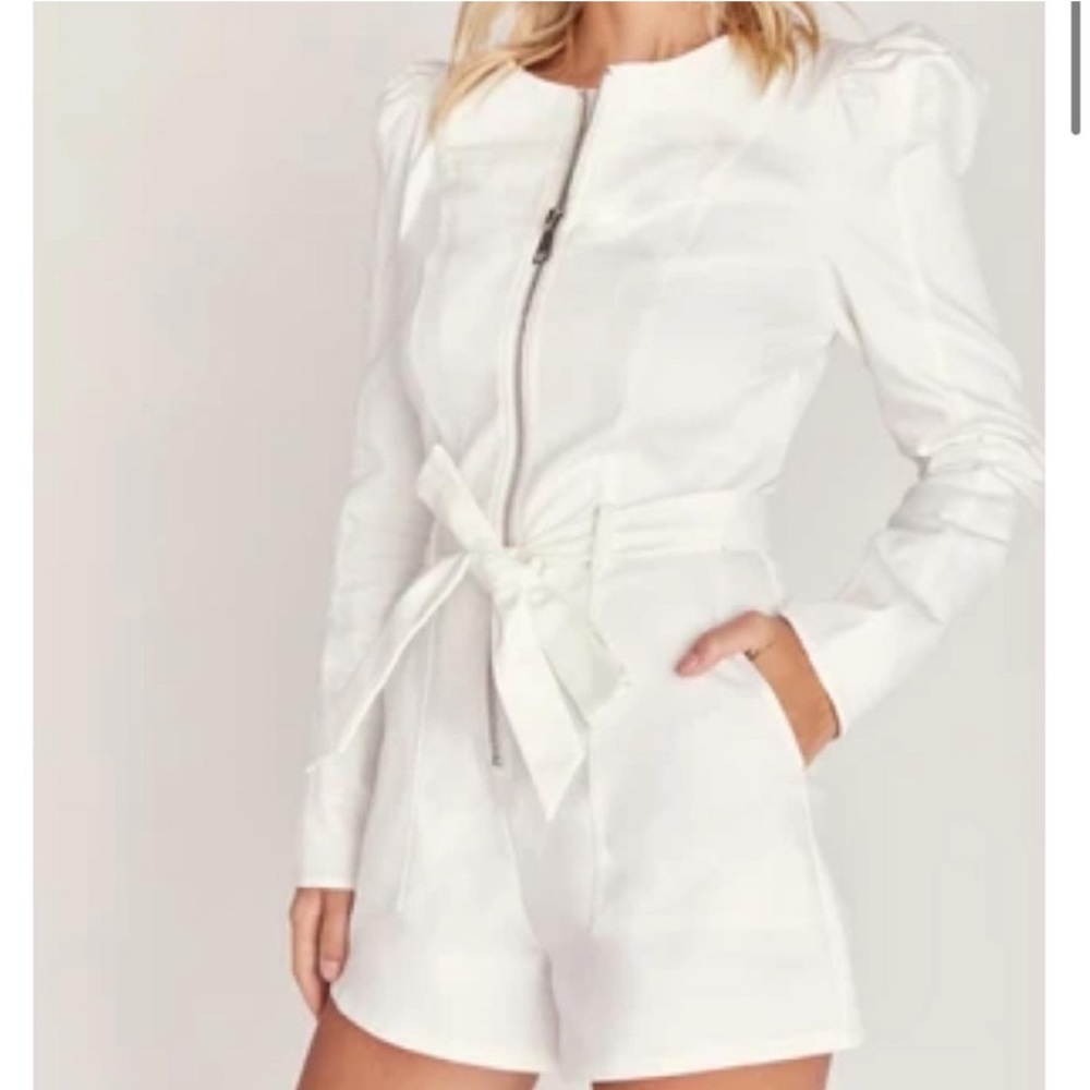 White Denim Romper
